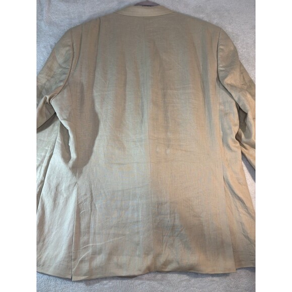 Andrew Fezza Men’s Classic Fit Blazer Jacket 50 L Beige Linen Sport Coat - Picture 3 of 16